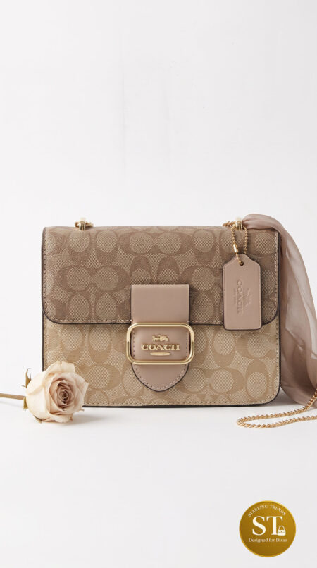 COACH INSPIREED Velvet Signature SLING BAG (BIEGE)