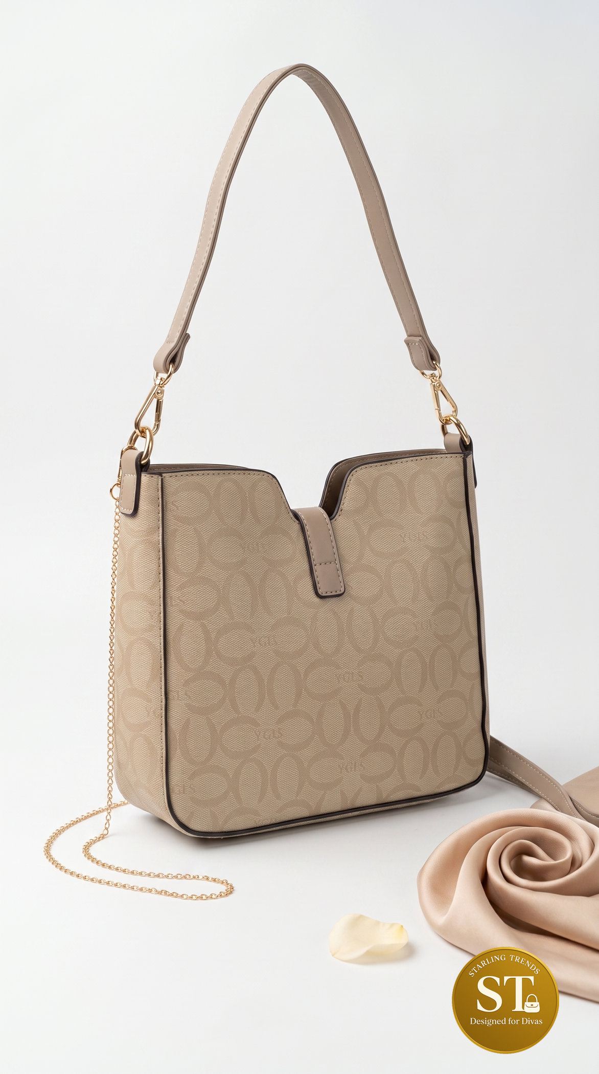 METRO HOBO SLING BAG (BEIGE) - Image 3