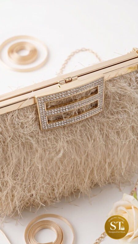 Aurelia Feather Clutch