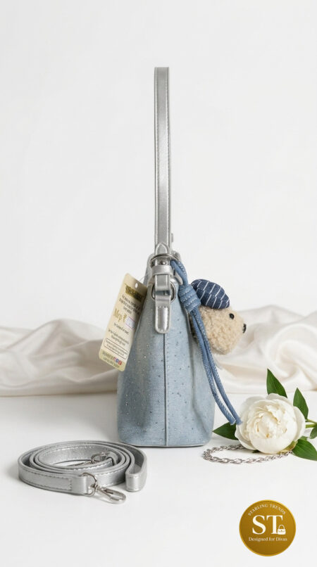 Skyla Denim Sling Bag (Light blue)