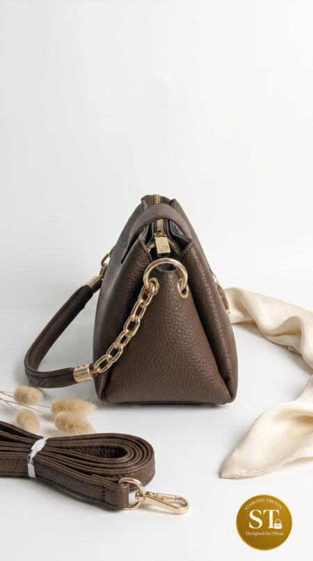 Triangle Luxe Sling Bag (brown)