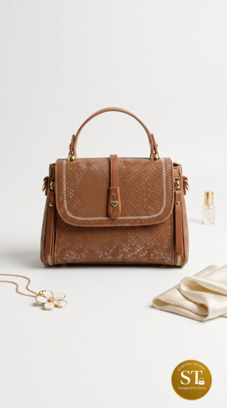 Serpent Charm Sling Bag (tan)