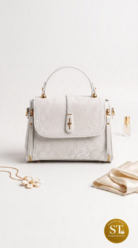 Serpent Charm Sling Bag (white)