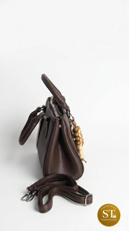 Tartan Charm Sling Bag (CHOCO)