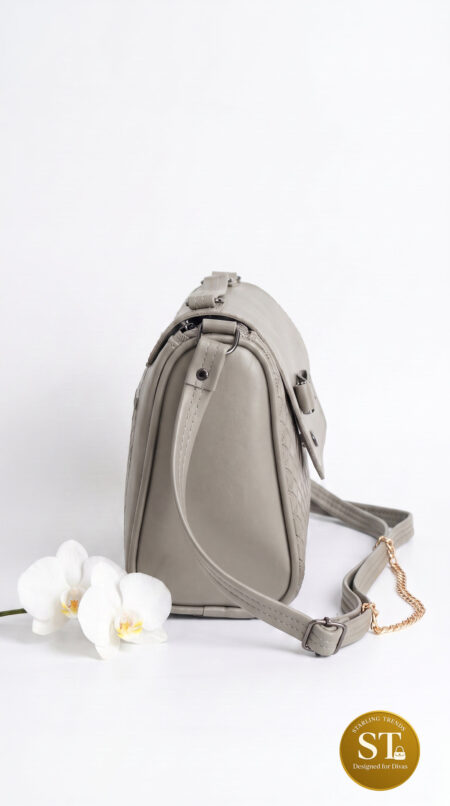 MIDNIGT WEAVE SLING BAG (MUD GREY)