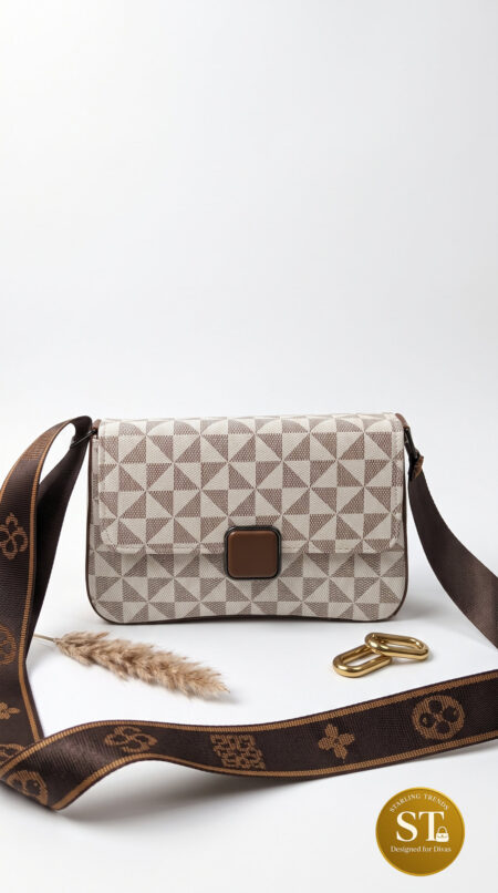 Mocha Prism SLING BAG (CREME)