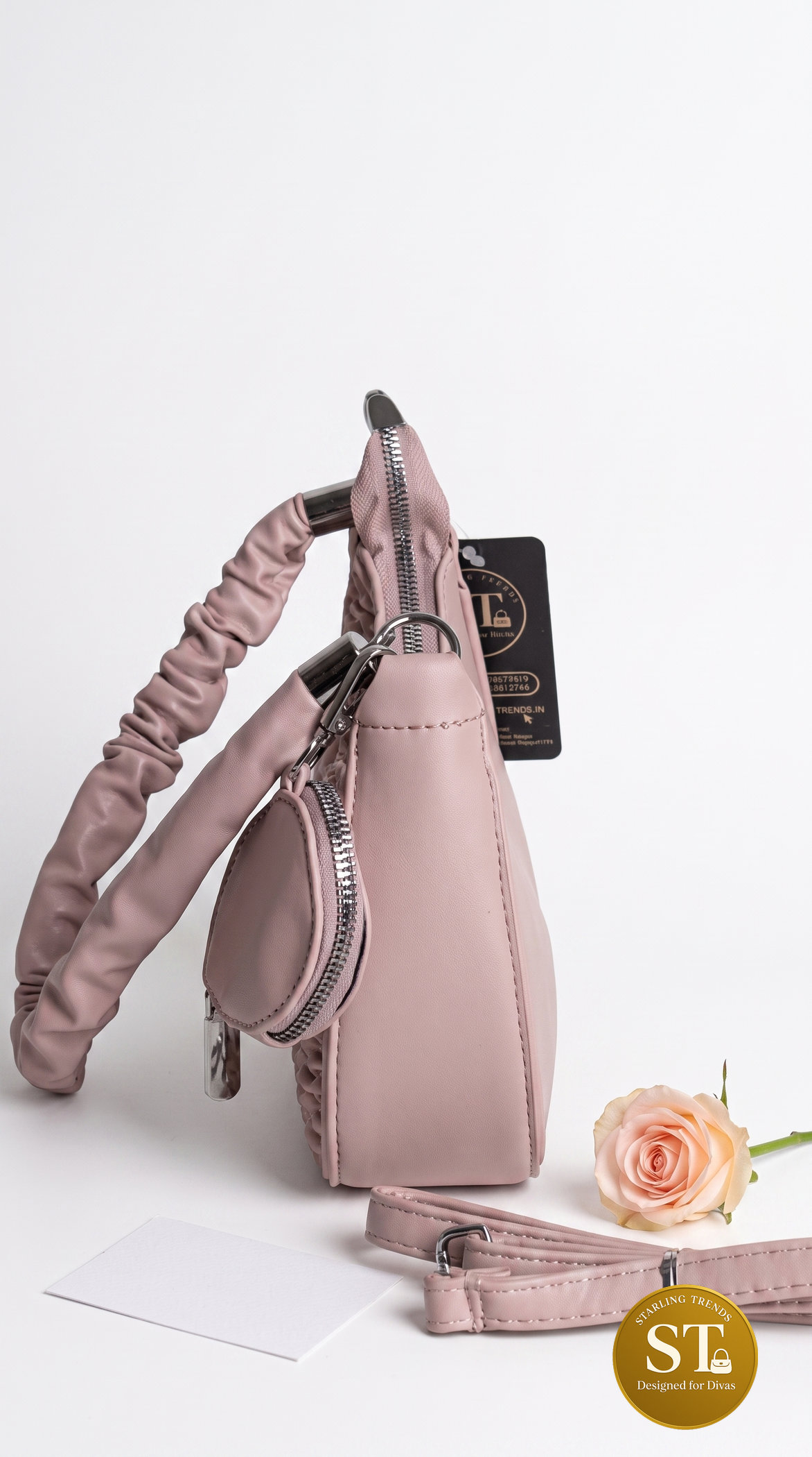 LUNA TWIST SLING BAG (PINK) - Image 2