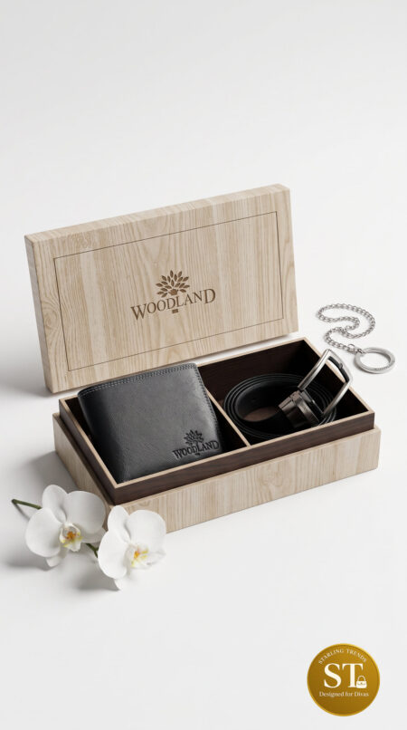 WOODLAND INSPIRED MEN’S BELT & WALLET COMBO