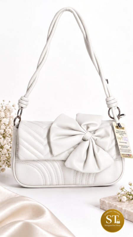 DUNE RIBBON SLING BAG (CREME)