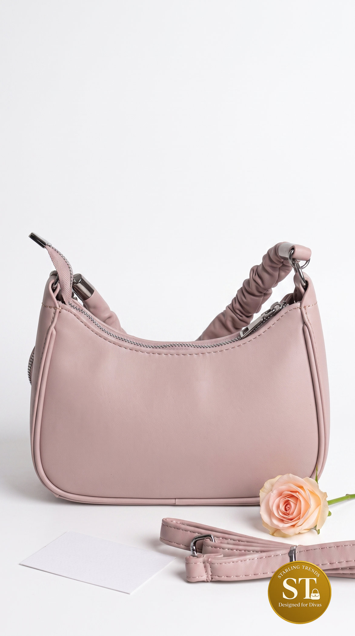 LUNA TWIST SLING BAG (PINK) - Image 3