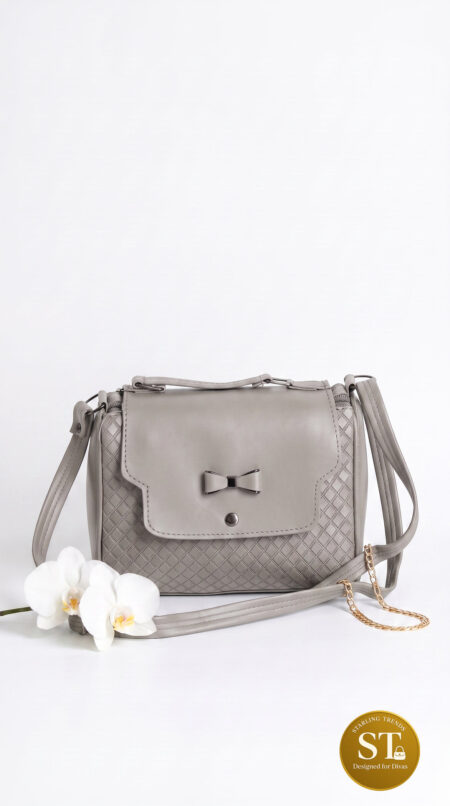 MIDNIGT WEAVE SLING BAG (MUD GREY)