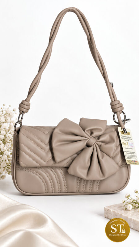 DUNE RIBBON SLING BAG (BEIGE)