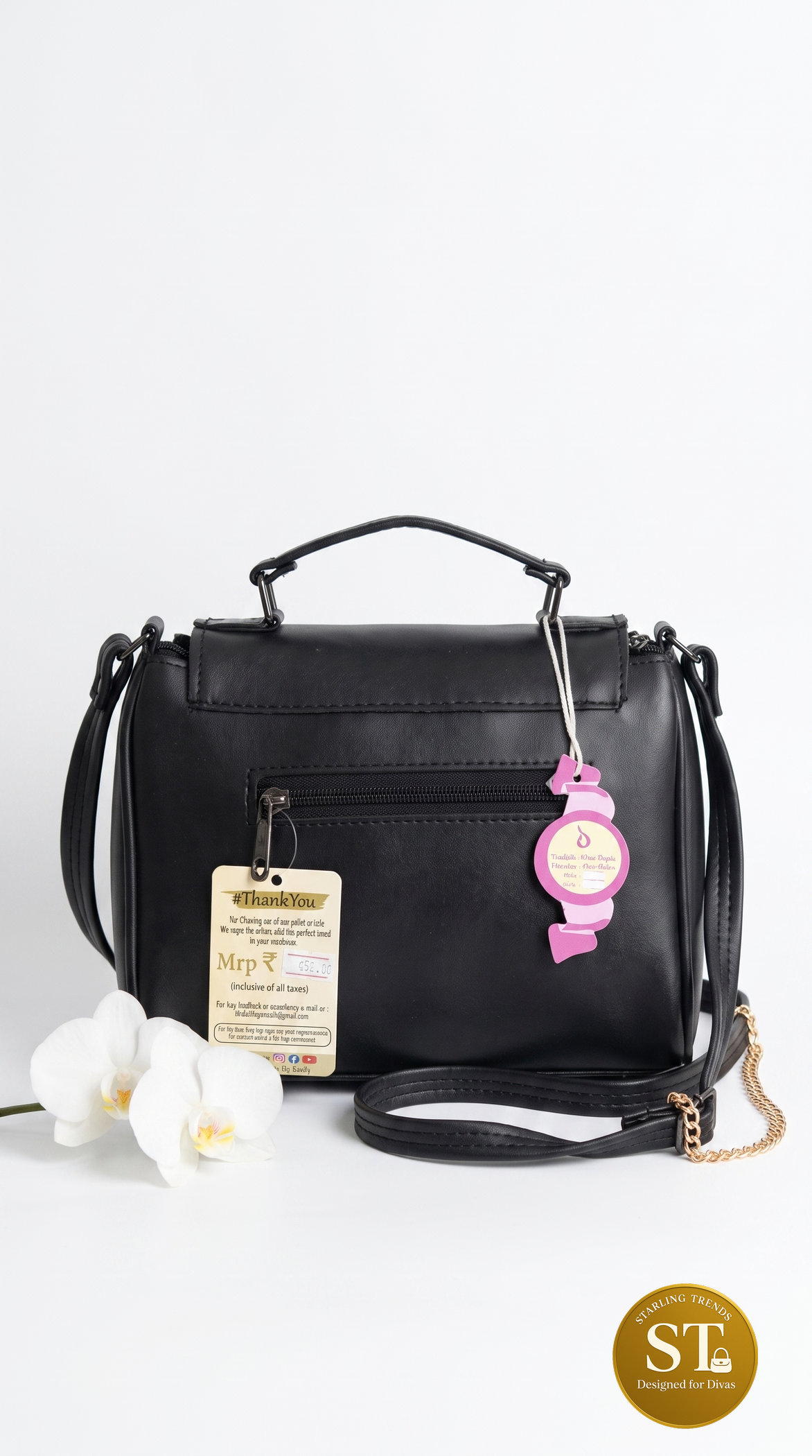 MIDNIGT WEAVE SLING BAG (BLACK) - Image 3