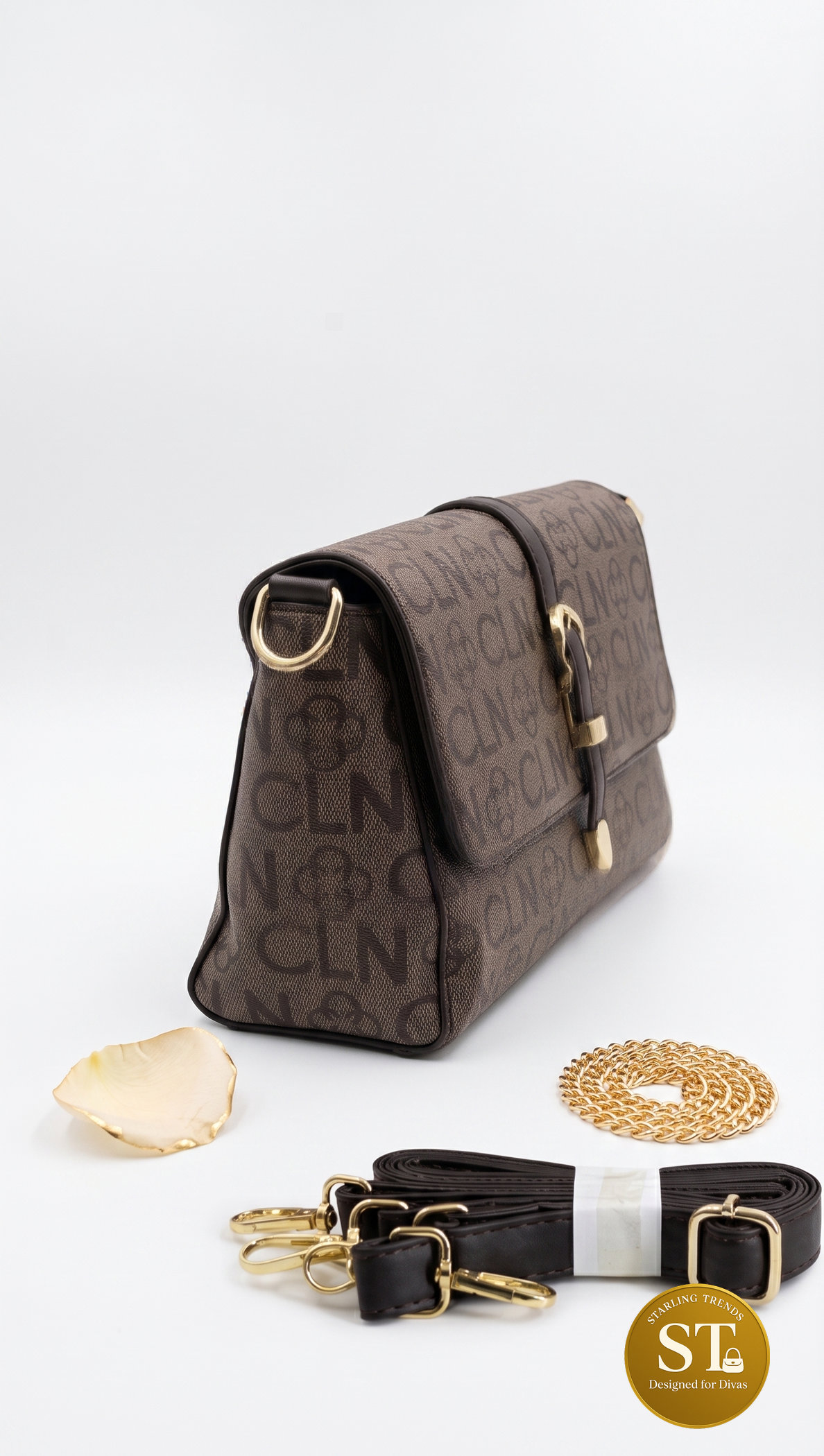 VELVET MOCHA SLING BAG (BROWN) - Image 2