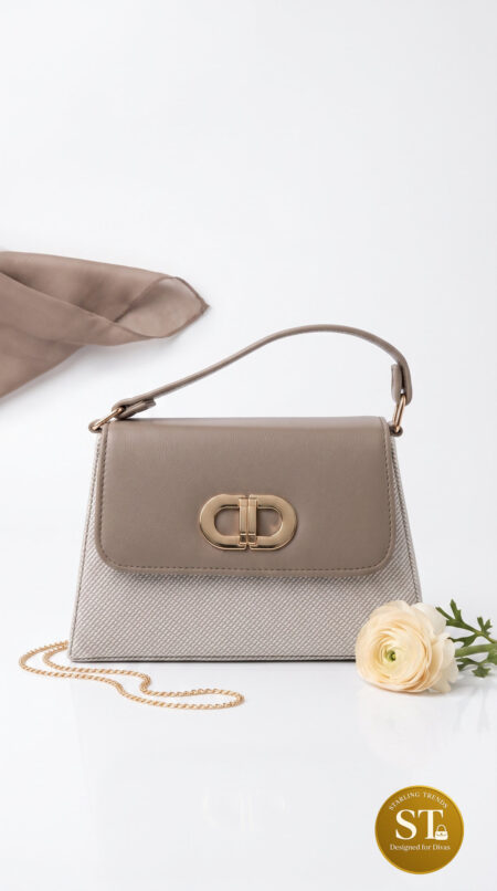 BELLA WEAVE HANDBAG (BROWN)