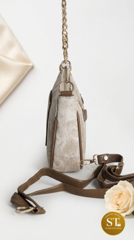 COACH INSPIRED BEIGE CHARM SLING BAG