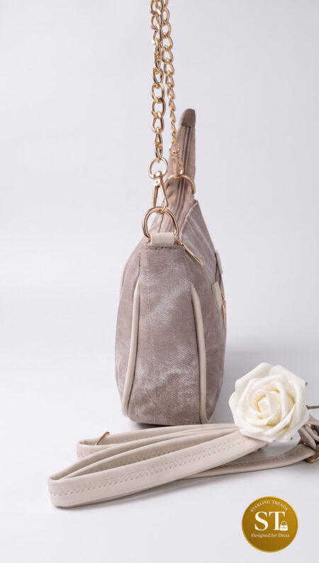 COACH INSPIRED CHAMPAGNE CHARM SLING BAG