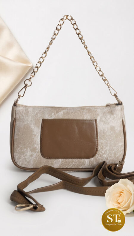 COACH INSPIRED BEIGE CHARM SLING BAG